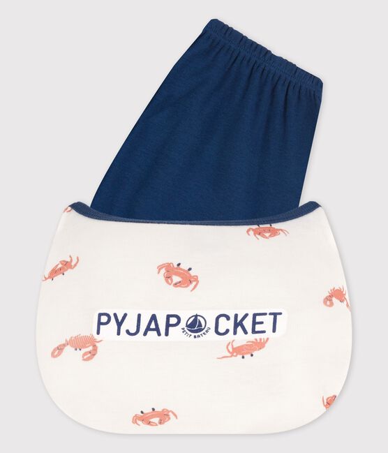 Pyjacourt crabes petit garçon en coton blanc MARSHMALLOW/blanc MULTICO