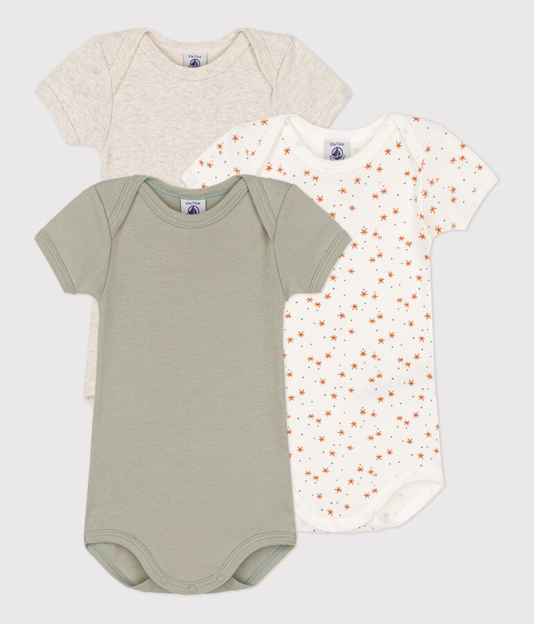 Lot de 3 bodies manches courtes b&eacute;b&eacute; en coton variante 1