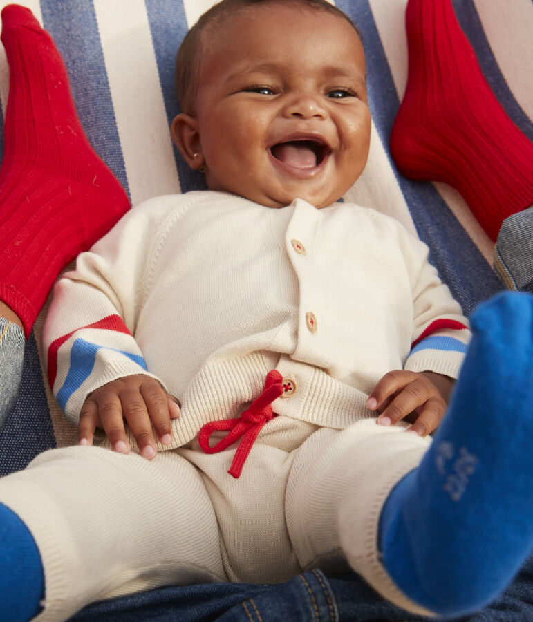 Ensemble en tricot b&eacute;b&eacute; blanc AVALANCHE/ MULTICO