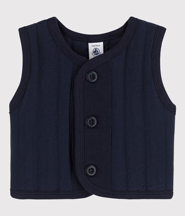 PETIT BATEAU - Veste bébé sans manche en tubique matelassé