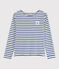 Marinière légère "Cœur" Femme blanc MARSHMALLOW/bleu SURF