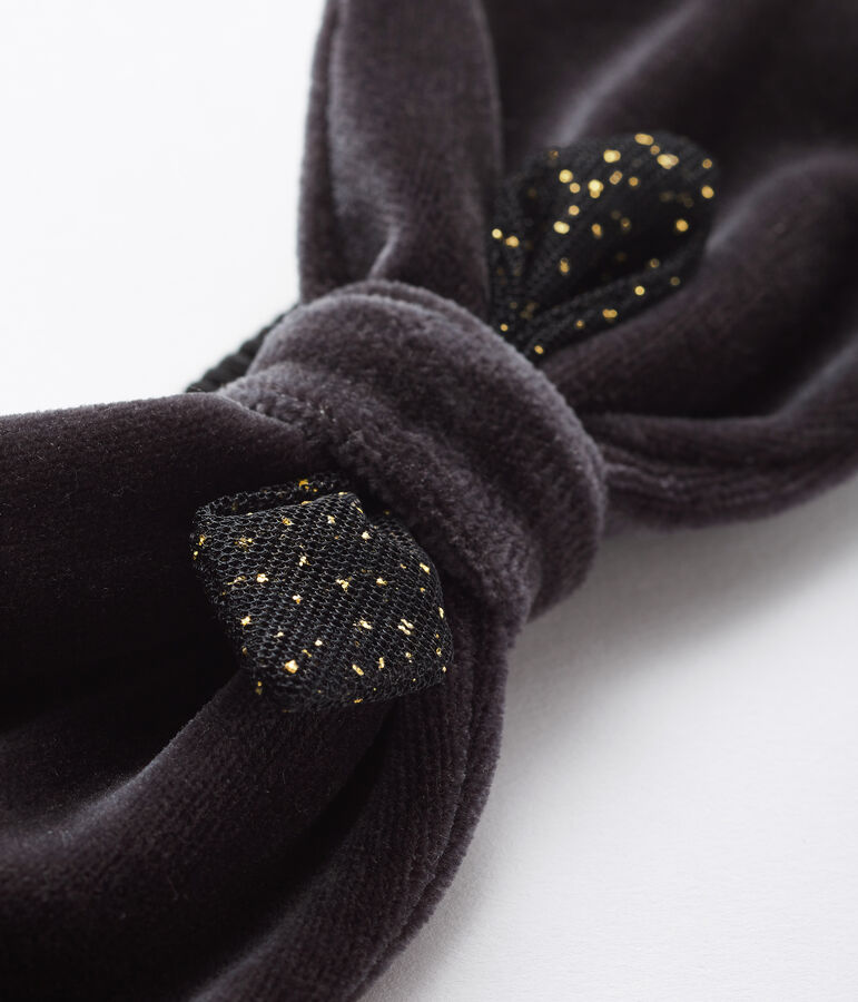 Bandeau b&eacute;b&eacute; fille gris/jaune