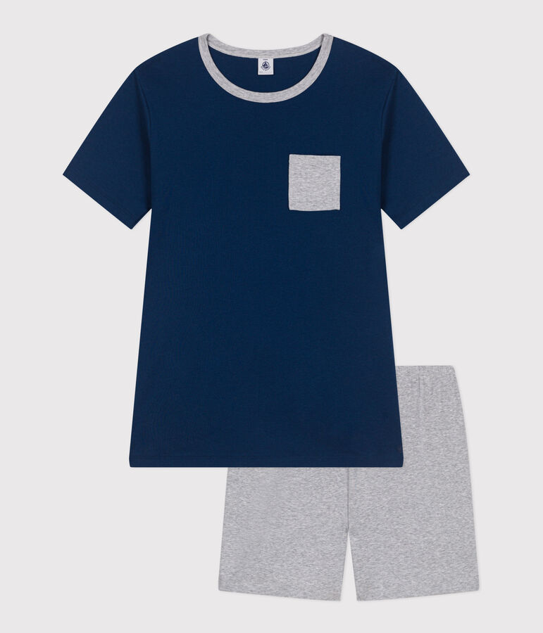 Pyjama short enfant en coton uni INCOGNITO/ FUMEE