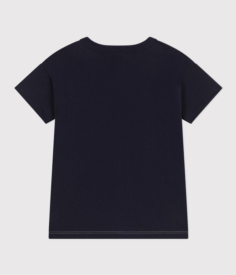 Tee-shirt en jersey enfant gar&ccedil;on bleu SMOKING/blanc MULTICO