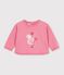 Sweatshirt b&eacute;b&eacute; en coton imprim&eacute; animalier rose