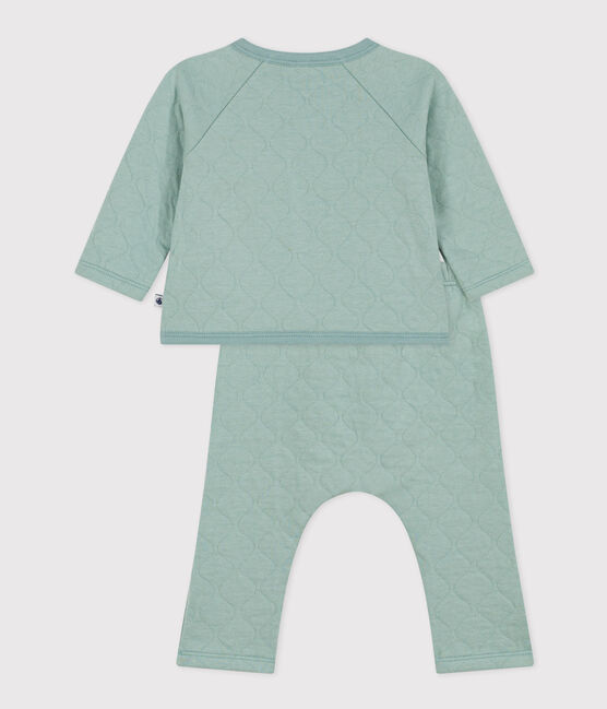 Ensemble en tubique matelassé bébé vert PAUL