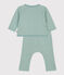 Ensemble en tubique matelassé bébé vert PAUL