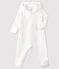 Combinaison longue bébé en tubique matelassé blanc MARSHMALLOW