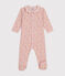Pyjama imprimé fleurs en coton bébé rose SALINE/blanc MULTICO