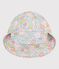 Casquette Anti-UV  b&eacute;b&eacute; imprim&eacute; fleurs bleu/multicouleur