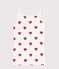 Chemise à bretelles L'ICONIQUE en coton BIO Femme blanc MARSHMALLOW/rouge TERKUIT
