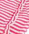 Maillot de bain une pièce à rayures détails de volants. rose GEISHA/blanc MARSHMALLOW
