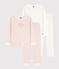 Lot de 2 pyjamas petits coeurs en coton petite fille variante 1