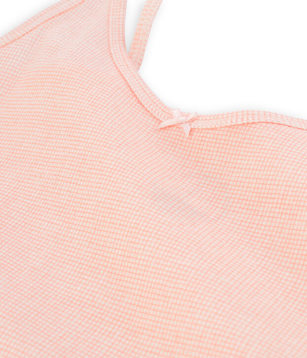 Chemise &agrave; bretelles femme blanc/rose