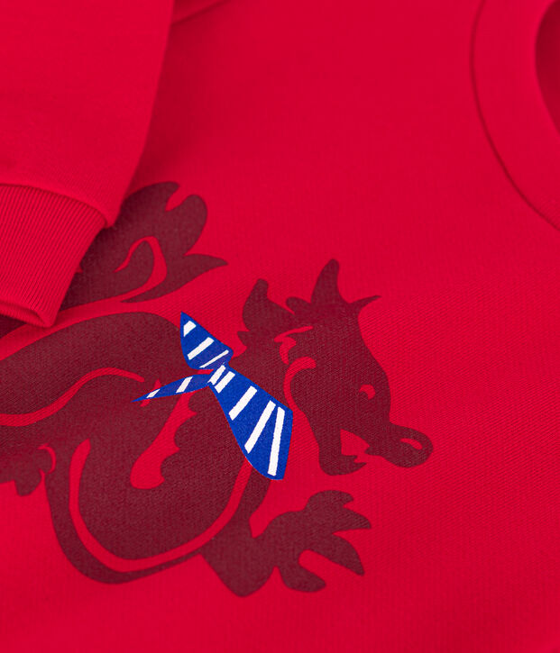 Sweatshirt en molleton enfant gar&ccedil;on rouge