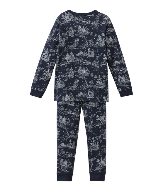 Pyjama petit garçon bleu SMOKING/blanc ECUME
