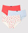 Lot de 3 shorties imprimé fleuri petite fille en coton biologique variante 1