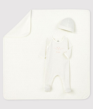 PETIT BATEAU - Coffret cadeau naissance bébé fille en côte