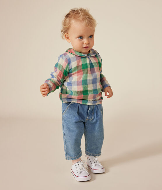 Blouse en gaze de coton bébé blanc AVALANCHE/ MULTICO