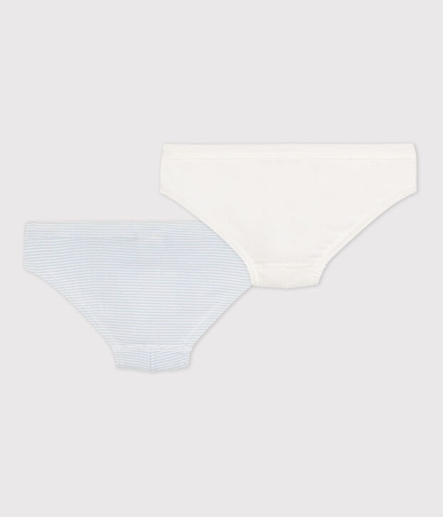 Lot de 2 slips milleraies petit gar&ccedil;on en coton multicouleur