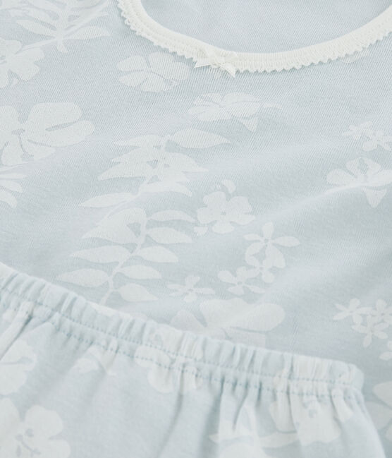 Pyjacourt Hawaï bleu petite fille en coton PLEINAIR/ MARSHMALLOW