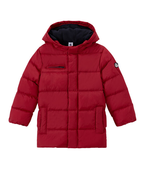 Doudoune enfant garçon déperlante rouge TERKUIT