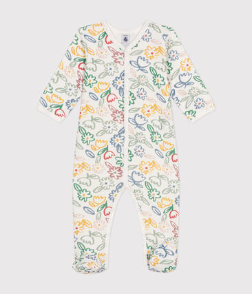 Pyjama en velours imprimé fleurs bébé