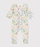 Pyjama en velours imprimé fleurs bébé blanc MARSHMALLOW/blanc MULTICO