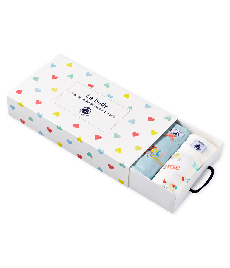 Lot de 5 bodies manches courtes b&eacute;b&eacute; fille variante 1