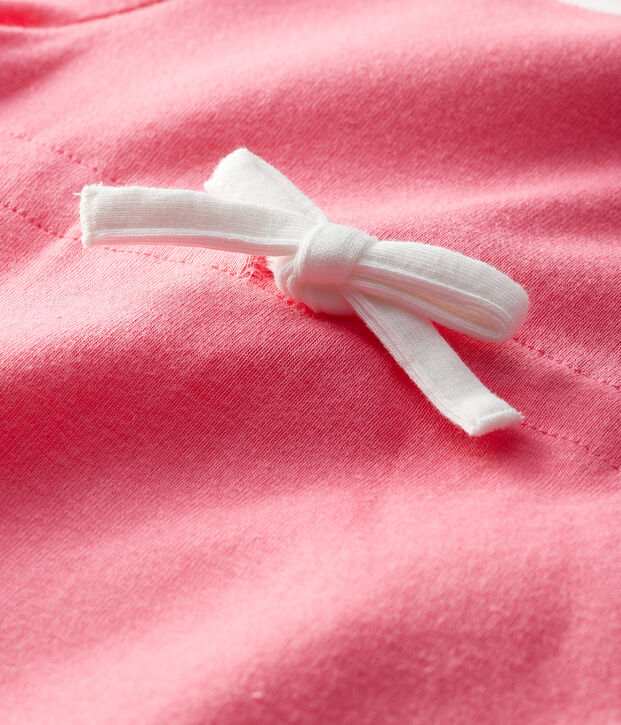 Robe body manches courtes b&eacute;b&eacute; fille rose