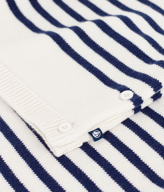 Ensemble 2 pièces bébé rayure marinière en tricot bleu MARSHMALLOW/ SOIR