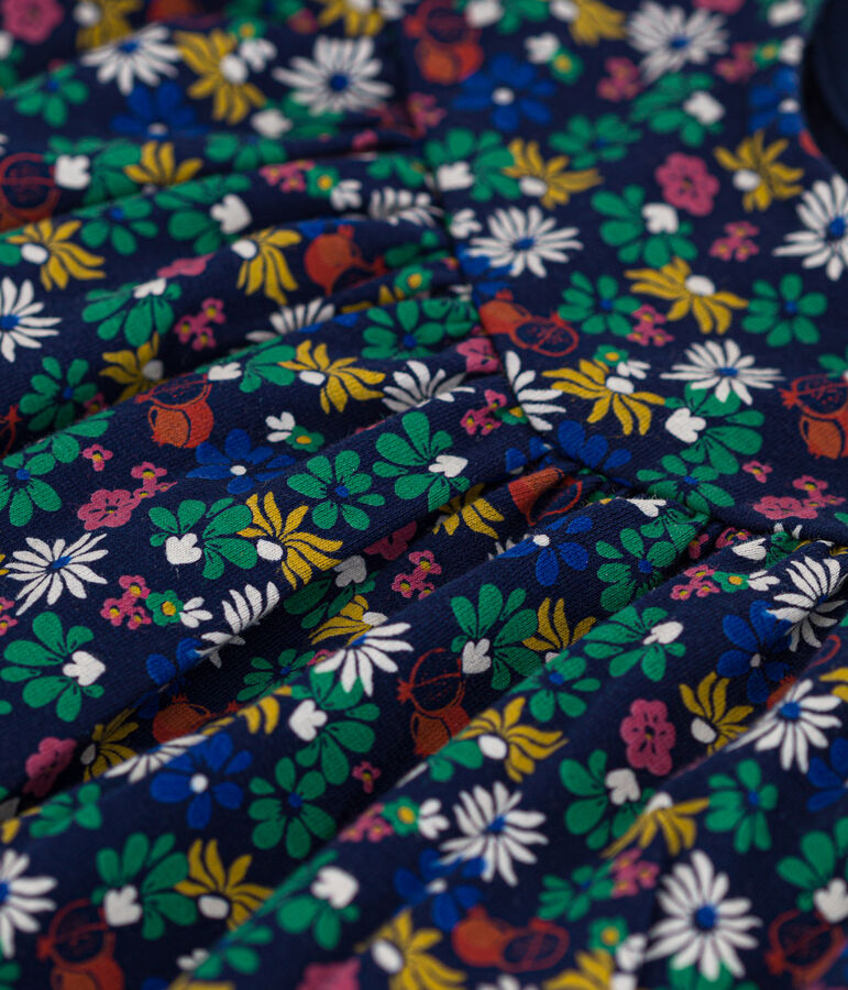 Robe sans manche en jersey l&eacute;ger b&eacute;b&eacute; bleu MEDIEVAL/blanc MULTICO