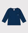 Tee-shirt manches longues en jersey flammé bébé bleu INCOGNITO