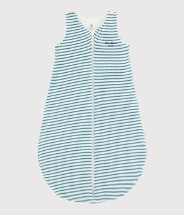 Gigoteuse &agrave; rayures b&eacute;b&eacute; en c&ocirc;te blanc/bleu