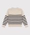 Pull en laine marinière Femme blanc AVALANCHE/bleu SMOKING