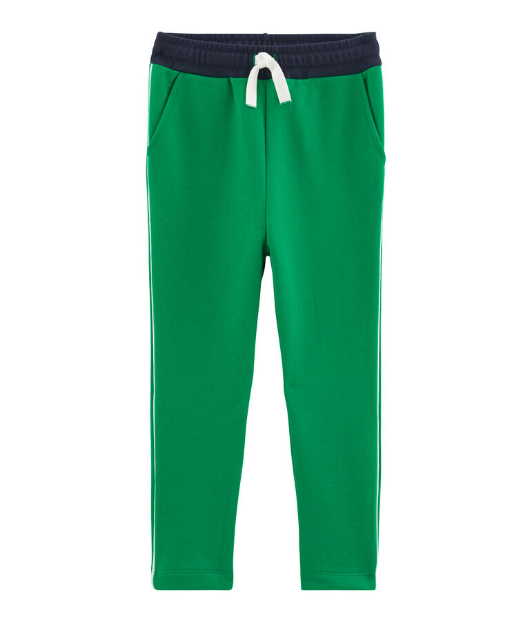 Pantalon maille enfant gar&ccedil;on vert