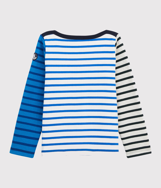 Marinière upcycling enfant garçon vert SHERWOOD/blanc MULTICO