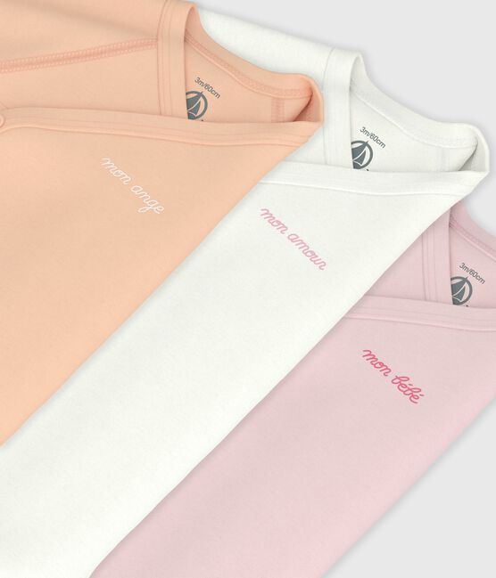 Lot de bodies croisés manches longues en coton imprimé bébé variante 2