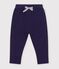 Pantalon b&eacute;b&eacute; en coton &eacute;pais &agrave; motifs &eacute;toiles bleu marine