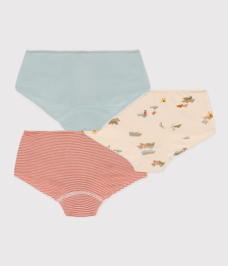 Lot de 3 shorties animaux en coton petite fille variante 1