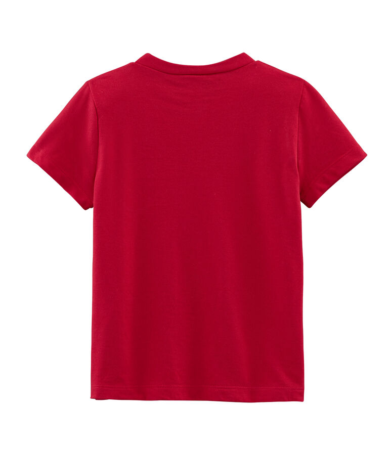 Tee-shirt &agrave; manches courtes enfant gar&ccedil;on rouge