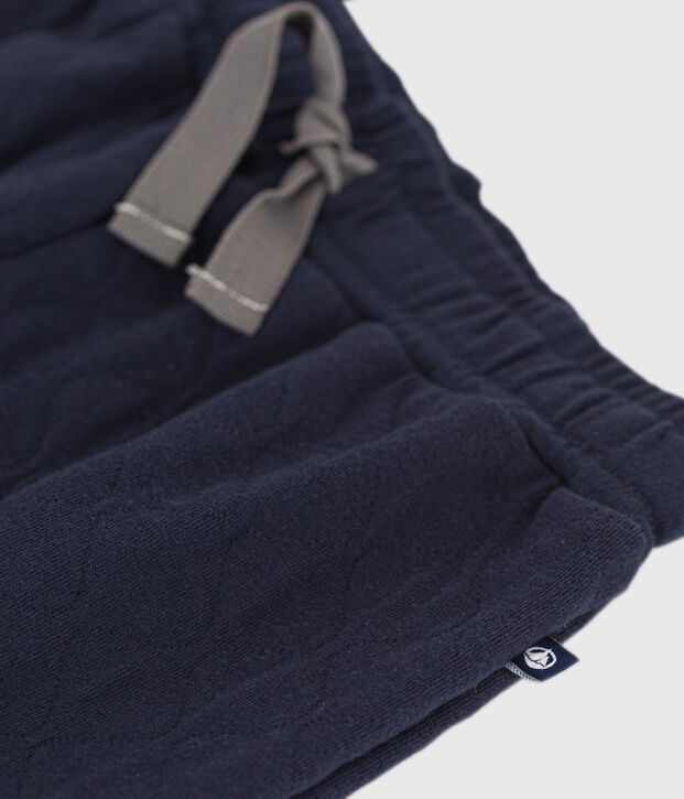 Pantalon en tubique matelass&eacute; enfant gar&ccedil;on bleu marine