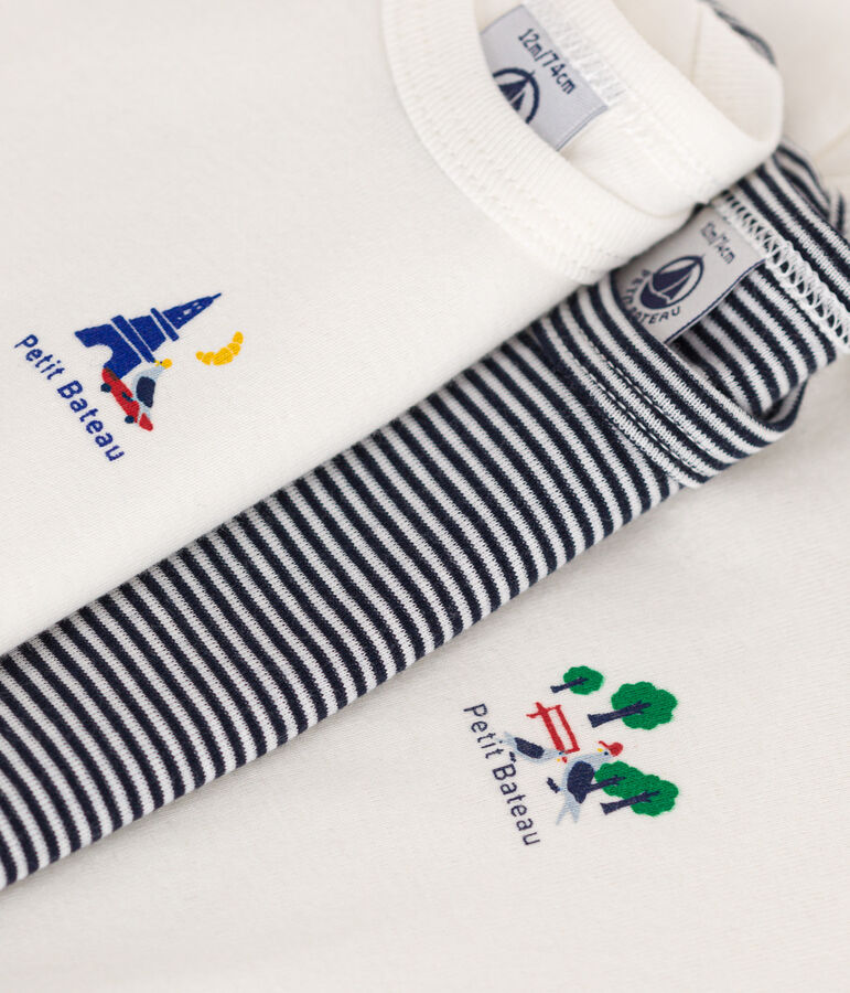 Lot de 3 bodies manches courtes en coton b&eacute;b&eacute; variante 1