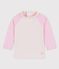 Tee-shirt anti-UV écoresponsable bébé fille/garçon rose MINOIS/blanc MARSHMALLOW