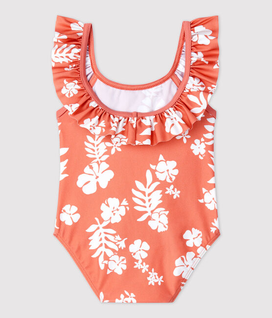 Maillot de bain 1 pièce en matière recyclée bébé rose PAPAYE/ MARSHMALLOW