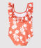Maillot de bain 1 pièce en matière recyclée bébé rose PAPAYE/ MARSHMALLOW