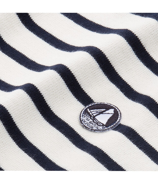 Sweat shirt blanc/bleu