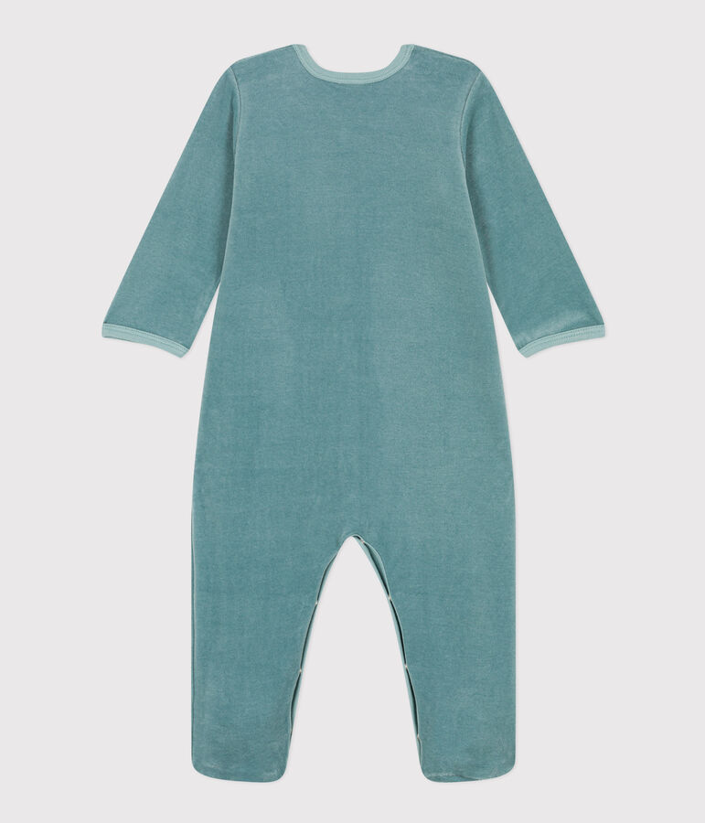 Pyjama b&eacute;b&eacute; ours en velours vert BRUT