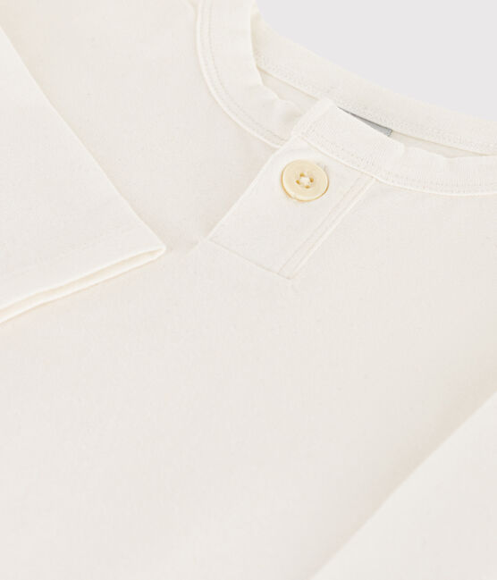 Tee-shirt manches longues bébé en coton blanc MARSHMALLOW