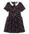 Robe enfant fille manches courtes bleu SMOKING/blanc MULTICO
